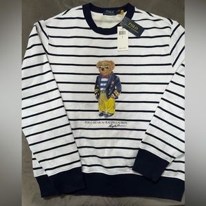🧸 Brand New With Tags Polo Ralph Lauren Polo Bear Sweatshirt Mens Size Large